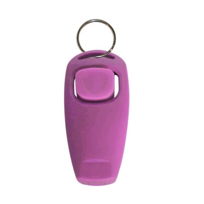 2 en 1 chien fournitures sifflet Clicker Combo animaux de compagnie chiens formations formateur - Type Pink