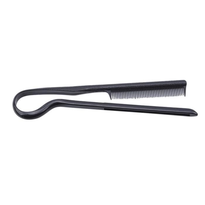 MOR 1 PC coupe de cheveux redressage V forme noir peigne bricolage style peignes outil en plastique pince-Type coiffure défriser