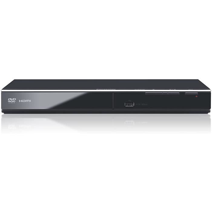 Panasonic Lecteur DVD HD DVD-S700EG-K Conversion Full HD, Compatible Xvid, Lecture Mutli Formats, Port USB, Etanche à la Poussière,
