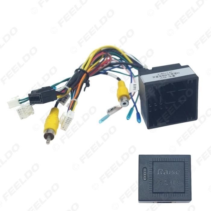 Câble de démarrage,FEELDO câblage stéréo à 16 broches pour voiture, Android, pour Peugeot - Type AB cable-canbus box