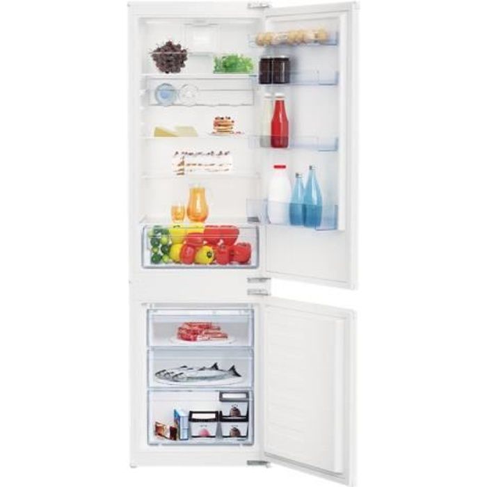 Beko BCSA285K2SF Réfrigérateur-congélateur intégrable niche largeur : 56 cm profondeur : 55 cm hauteur : 177.8 cm 271 litres…
