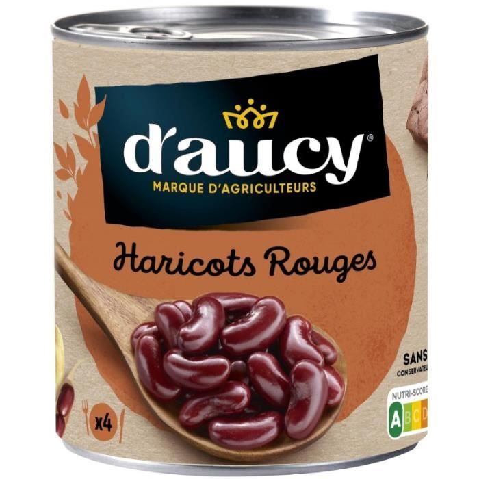 D'AUCY - Haricots Rouges 500G - Lot De 4