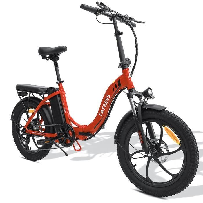 Vélo électrique FAFREES F20 Vitesse Max 25 km/h 250W 36V 15Ah Vélo pliant Rouge