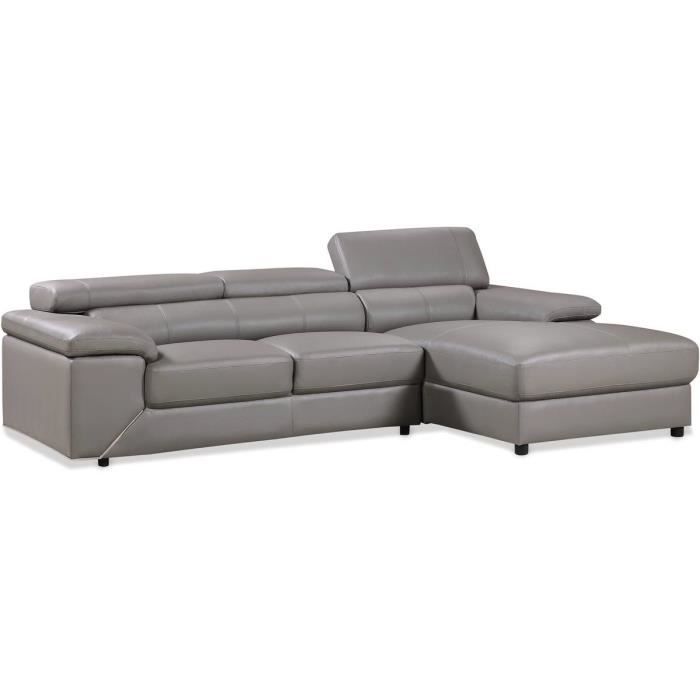 Canapé d'angle en cuir reconstitué et PVC \