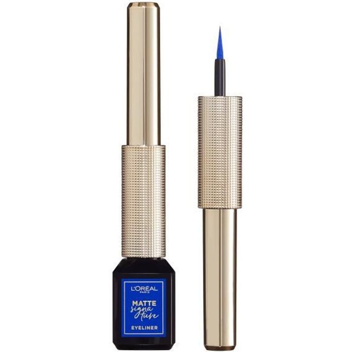 L'Oréal Paris - Eyeliner Pinceau mat et longue tenue - Matte Signature - Couleur : Blue - 3 ml