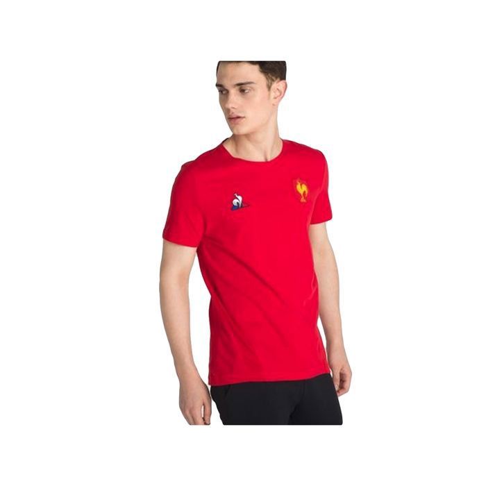 T-SHIRT ROUGE FFR LE COQ SPORTIF
