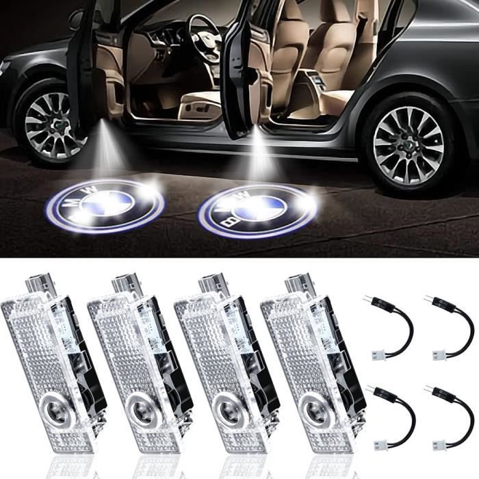 4pack Voiture LED Projecteur Lumière Bienvenue - Éclairage de portière de voiture avec projection HD du logo