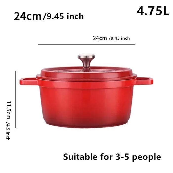 Cocotte En Fonte MIAMIO Coeur 3L - Four Hollandais Émaillé Multifonction Tout Feu