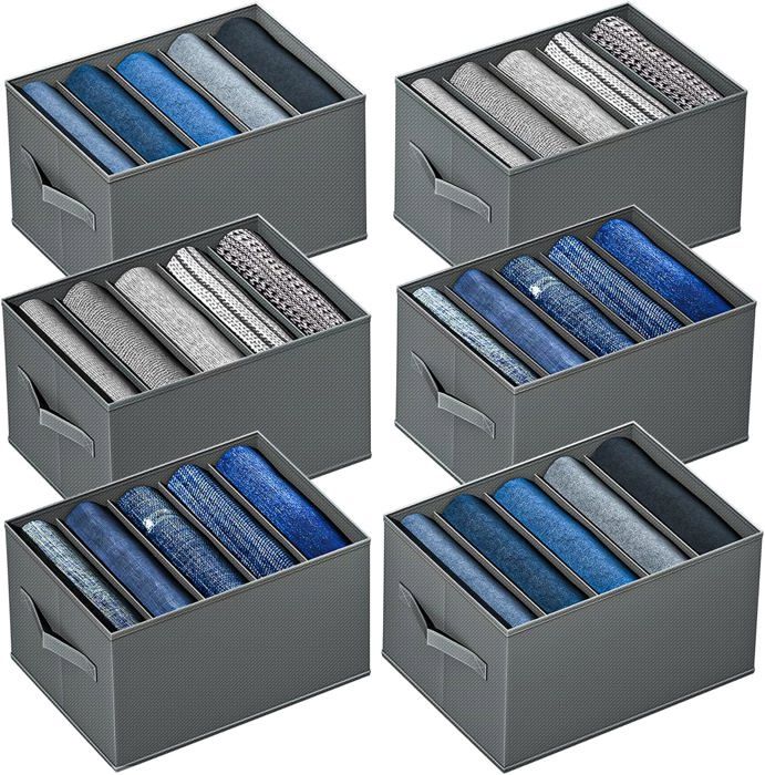 Lot De 8 Boîtes De Rangement Pliable Pour Tiroirs - Organisateurs Vetements En Tissu Non-Tissé, Idéal Soutiens-Gorge, Culottes, Chaussettes, Cravates