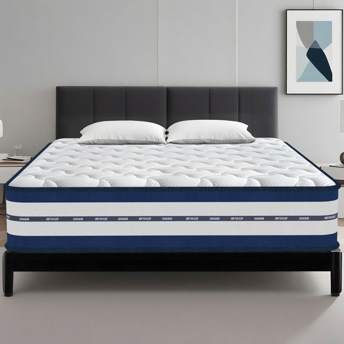 Matelas - YIDATONG - 140 x 200 cm 26 cm - Ressorts ensachés 601 - Mémoire de forme - Très ferme (10 zones)