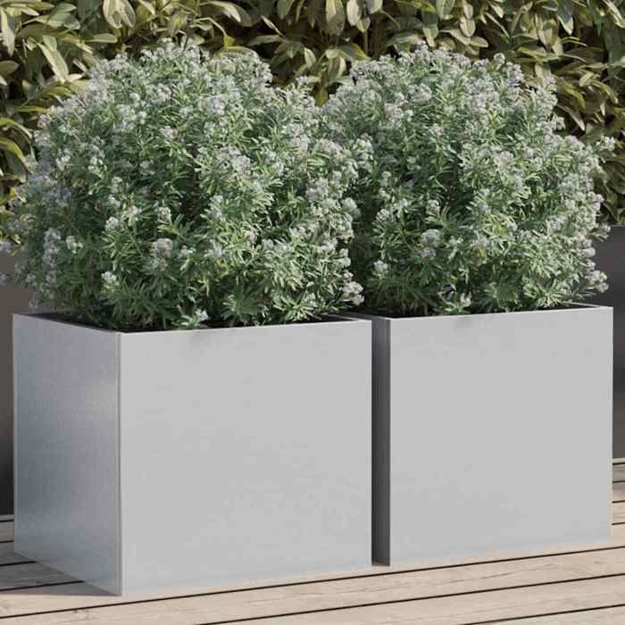 vidaXL Jardinières 2 pcs Lits Surélevé Bacs à Fleurs Pots de Plantes Boîtes à Fleurs Jardin Patio Terrasse 841546