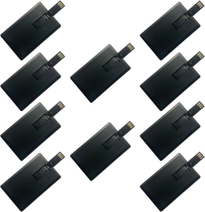 Lot De 10 Clés USB 2 Go – Format Carte De Crédit, Ultra-plates, Compatibles USB 2.0, Pour Sauvegarde Et Transfert - 3