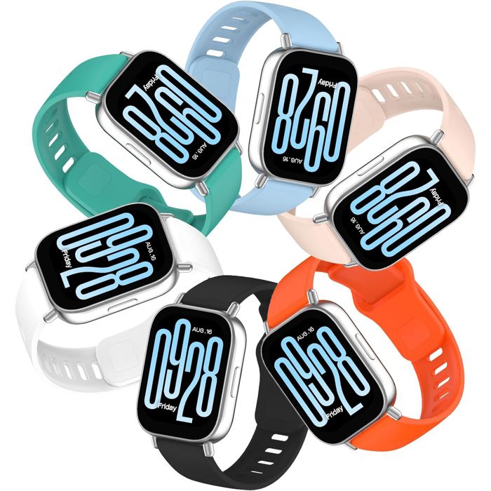 Bracelet Compatible avec Xiaomi Watch Bracelet Redmi Watch 5 Active/5 Lite 6 Pièces Bracelets de Remplacement de Sport Souple