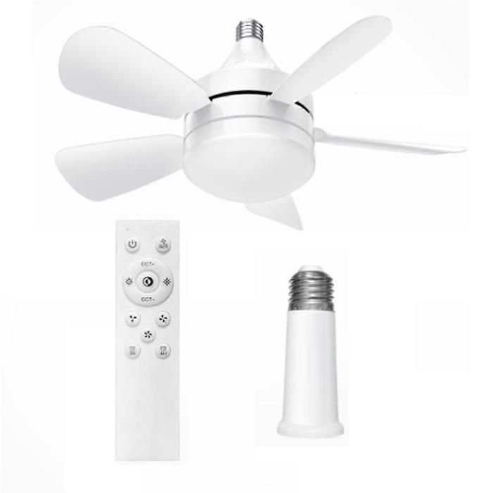 Ventilateurs de plafond à douille avec éclairage et télécommande - Éclairage pour ventilateur à douille avec ampoule LED à in-a154 - Zhandd