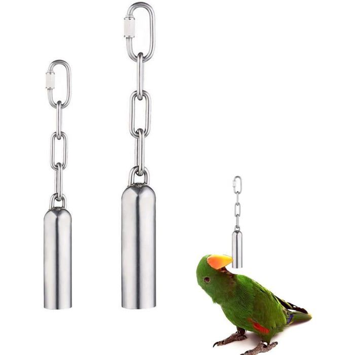 Comparer les prix de Jouet de clochettes pour perroquet 2 pices en acier inoxydable jouets pour cage oiseaux PZCC