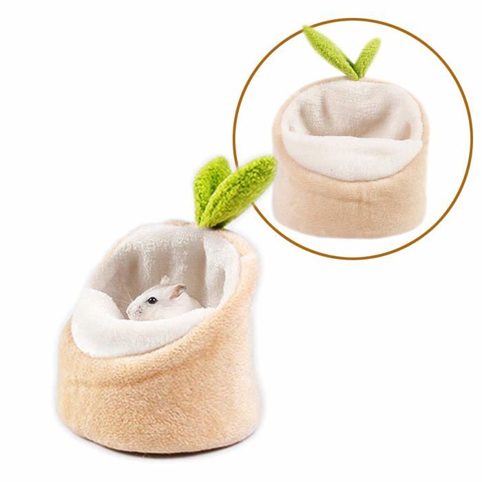 Meilleurs prix pour Nid pour petit animal de compagnie - HANDEIU - Hamster - Beige - Doux et confortable - Intérieur
