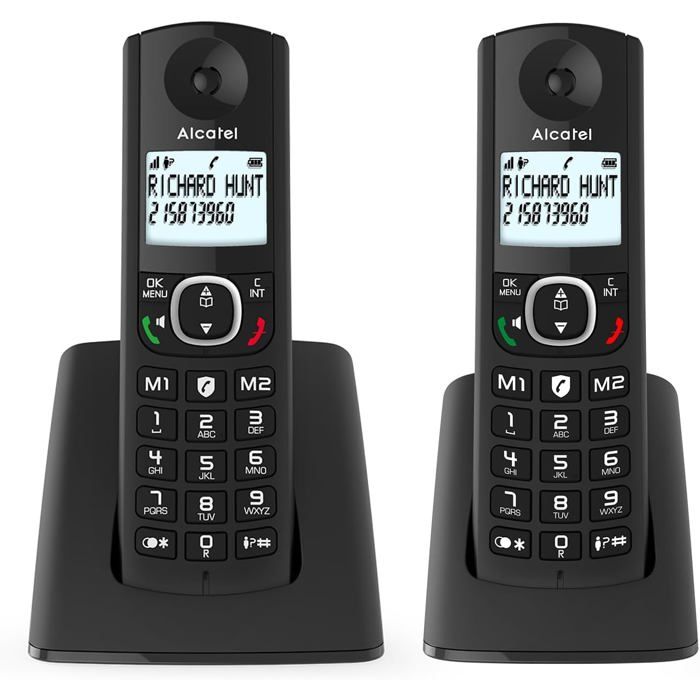 Telefono DECT Duo Logicom Vega 250 Nero – Senza Fili Per Linea Fissa ADSL/Fibra – Venditore Francese