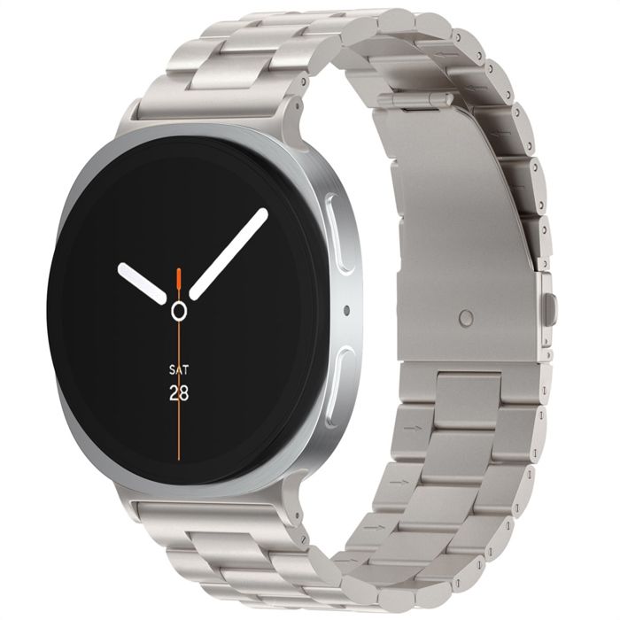 Bracelet en acier Samsung Galaxy Watch 8 (40/44mm) / Classic (46mm) - Lumière stellaire
