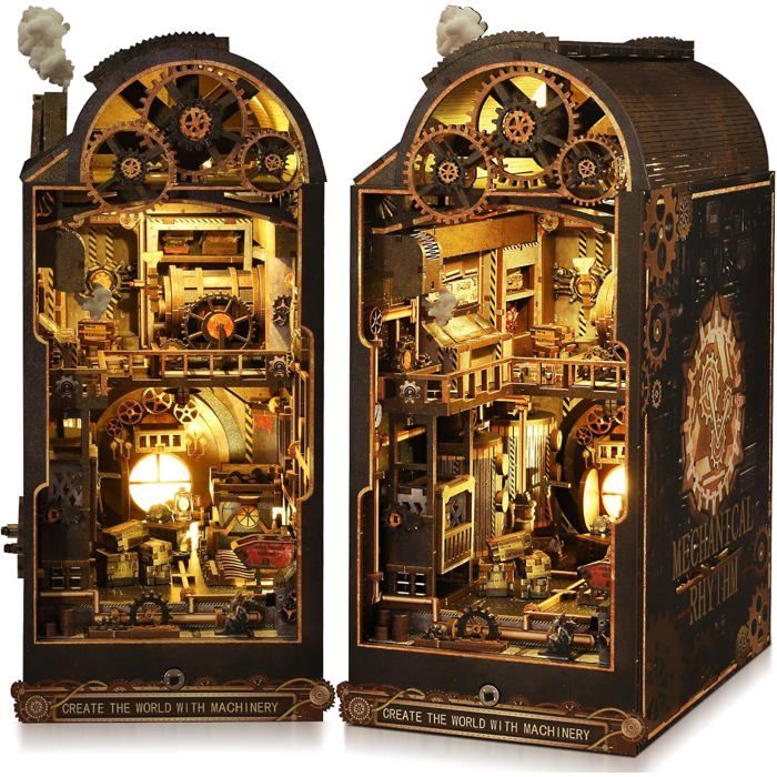 Kit Book Nook CRIOLPO - Maquette Maison Miniature 3D avec Lumière LED
