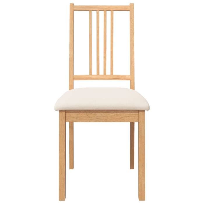 TOP 2026 Chaises à manger coussins 2 pcs - 2 PLACES - Meuble de cuisine - naturel bois massif caoutchouc - 40x47.5x89 cm ccc1711