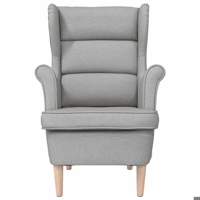 Chaise simple - Gris - Fauteuil SALON - gris nuage 74x84x100 cm tissu F8729