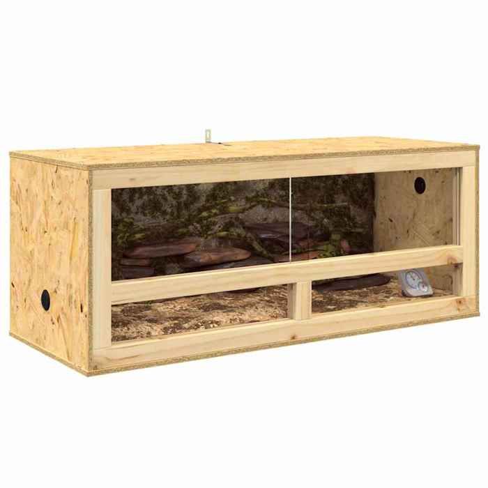 Stable&Durable - Marron - Terrarium Marron 100x40x40 cm OSB - Terrariums pour reptile et amphibiens HS773726112