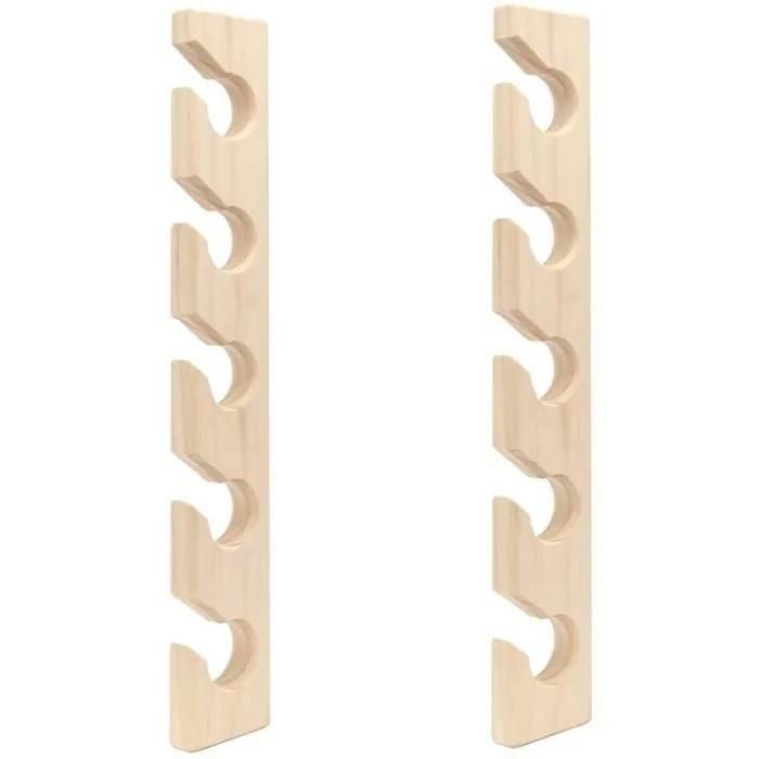 Porte-Chapeau Mural en Bois Lot de 2 Support Casquettes de Baseball Vertical Organisateur de Rangement pour Placard Entrée Salo