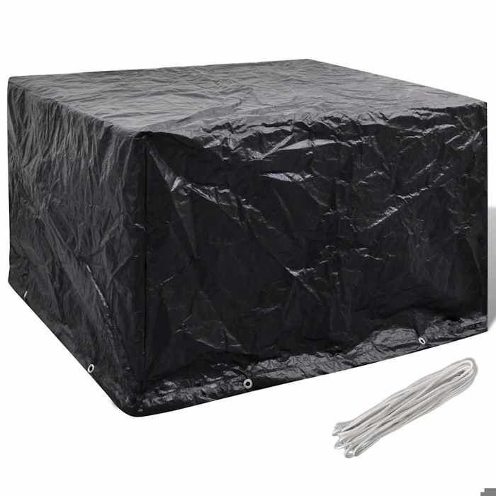 Housse de salon de jardin - vidaXL - Mobilier dextérieur - aluminium - noir - 135 x 135 x 90 cm@mbh87r