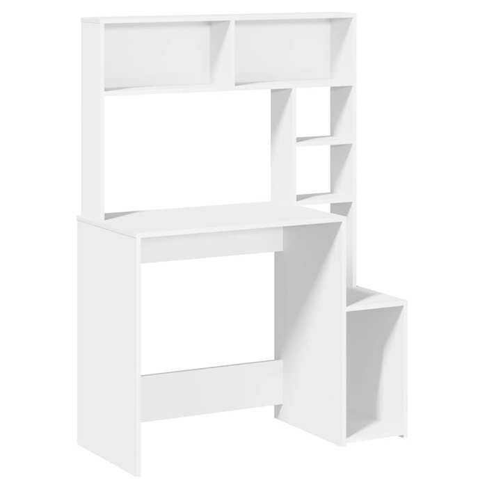Magnifique Bureau avec étagères blanc 100x45x140 cm bois dingénierie poids: 26.3kg LL3654 Magnifique Bureau avec étagères blanc 100x45x140 cm bois dingénierie poids: 26.3kg LL3654