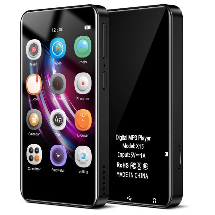 Lecteur MP3 5 avec système d'exploitation Android 13, Lecteur MP3 96 Go avec Bluetooth et WiFi, Lecteur de Musique préchargé avec Spotify, Deezer, Audible et Play Store
