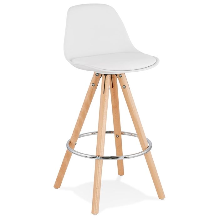 Tabouret de bar design - ALTEREGO - TATAMI -Blanc - Bois Plastique - 42x42x85 cm Tabouret de bar design - ALTEREGO - TATAMI -Blanc - Bois Plastique - 42x42x85 cm