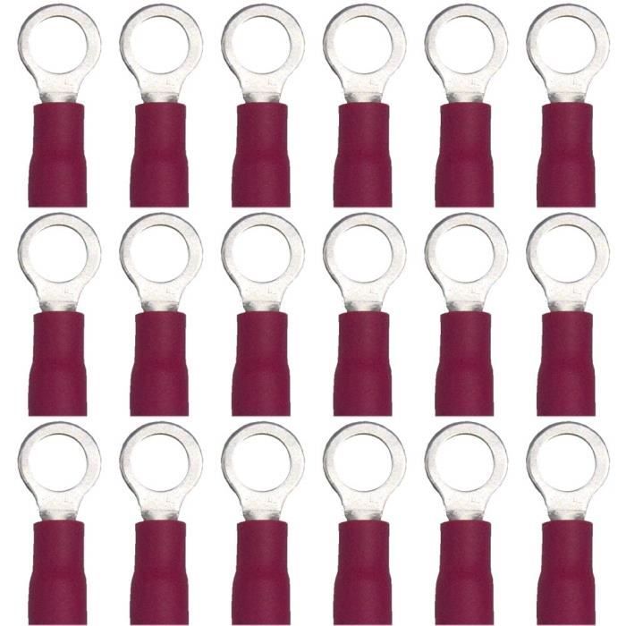 AUPROTEC Lot De 10 Cosses Tubulaires 50 Mm² - Diamètre Du Trou M8 - Connecteurs De Câble SC Non Isolés En Cuivre étamé AUPROTEC Lot De 10 Cosses Tubulaires 50 Mm² - Diamètre Du Trou M8 - Connecteurs De Câble SC Non Isolés En Cuivre étamé