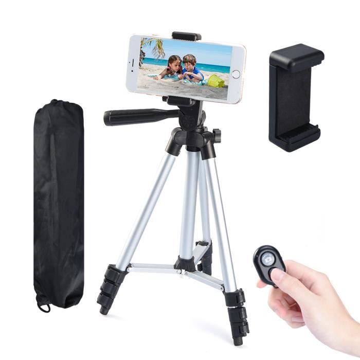 Mihauuke Trépied Flexible Téléphone Portable - Support Réglable Compact Extensible Pour Smartphone Voyage Bureau Vlog Photo Vidéo
