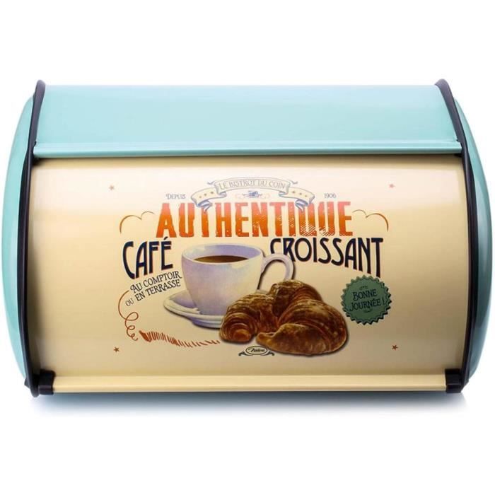 Grande Boîte à Pain En émail Hollandais Vintage - Bleue - Originale Années ?