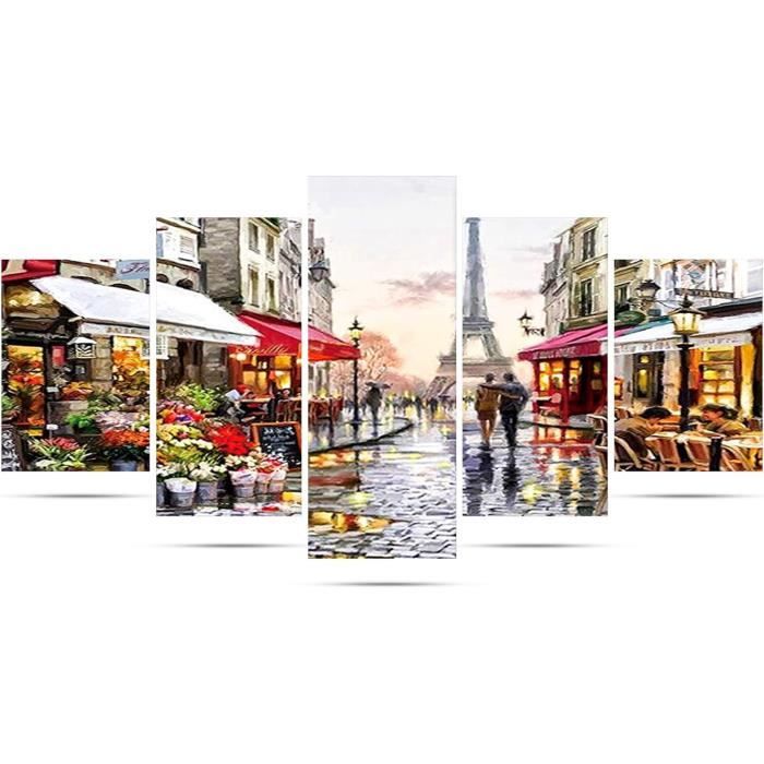 TDFERAN Kit Peinture Diamant 5D 30x40cm 4 Pack - Petit Déjeuner De Luxe, Broderie Point De Croix DIY Café Cuisine, Décoration Salon Chambre