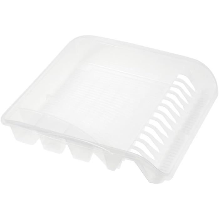 Égouttoir à Vaisselle Keeeper Avec Bac - Plastique Gris Nordic - 39,5x29,5x8 Cm - Lavable Lave-Vaisselle