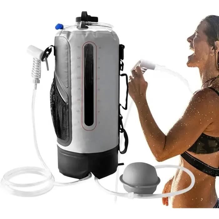 Douche De Camping Portable De 3,17 Gallons, Sac De Bain Solaire Pliable Pour L'extérieur, Avec