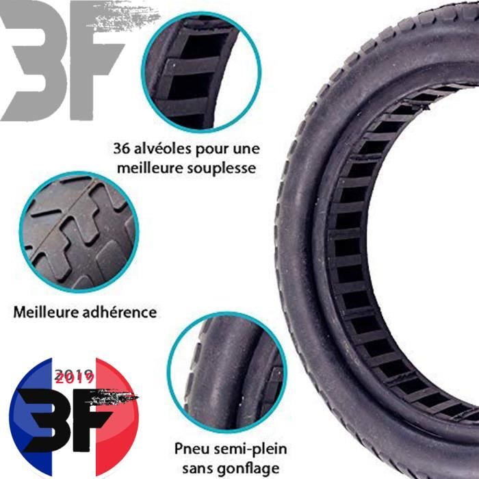 Pneu Vélo 12 Pouces Solide Anti-crevaison - Pour Taille 12 1/2x2 1/4 Et 12 1/2x1.5 (40-203), Caoutchouc, Sans Gonflage