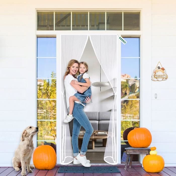 Moustiquaire Porte Fenetre Rideau 185 X 190 Cm Aimantée