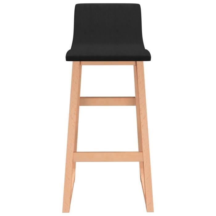 tabourets de bar style scandinave chaises de bar - fauteuil de bar noir tissu - lot de 2