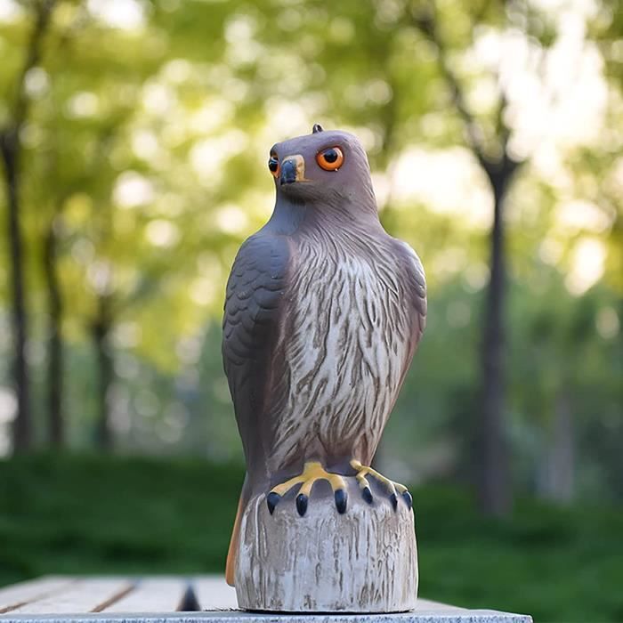 Épouvantail Hibou Réaliste Pour éloigner Les Oiseaux | Tête Rotative 360° | Imperméable Et Durable