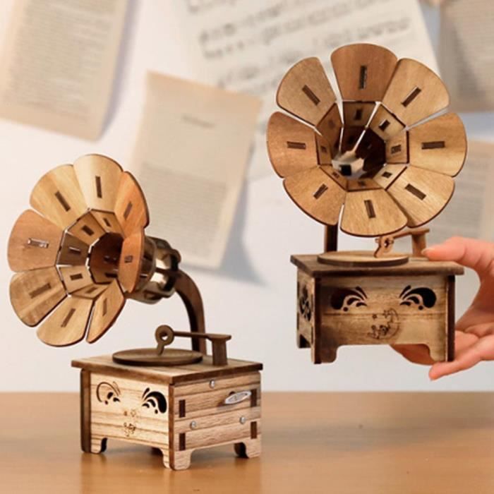 Décoration Rétro Boîte à Musique Gramophone Corkwaw - Forme Trompette Rétro | Cadeau Collection Cadeau Anniversaire Romantique Décoration Rétro Boîte à Musique Gramophone Corkwaw - Forme Trompette Rétro | Cadeau Collection Cadeau Anniversaire Romantique