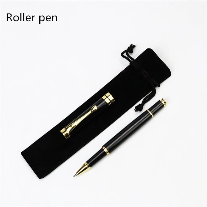 Stylo Roller De Luxe Personnalisé Avec Pochette Cadeau – Gravé Avec Votre Message, Nom D'entreprise, Numéro De Téléphone, Cadeau Pour Hommes Et Femmes, Toutes Les Occasions