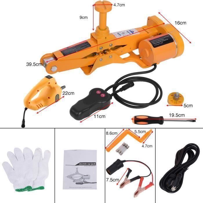 Cric Voiture 3 Tonnes Portable – Cric Losange Universel Avec Clé à Écrous, Kit D'Urgence Complet Pour Berlines, SUV Et Voitures