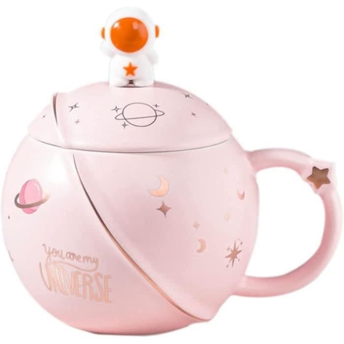 Tasse à Café Astronaute HwaGui 450 Ml - Céramique, Avec Couvercle Et Tasse à Café Astronaute HwaGui 450 Ml - Céramique, Avec Couvercle Et