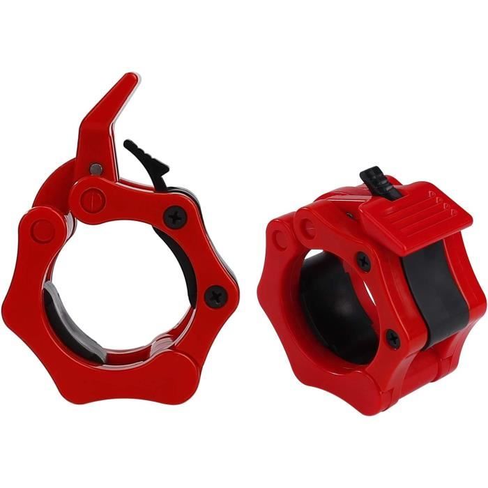 Colliers Spinlock Vis Haltères Lot De 4 - Pince Serrage Barre 25mm Pour Barbell Et Haltérophilie
