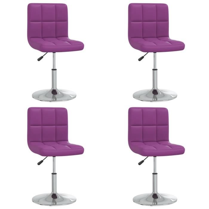 pop - market chaises de salle à manger 4 pcs violet similicuir,haut de gamme ®pqjdkm®