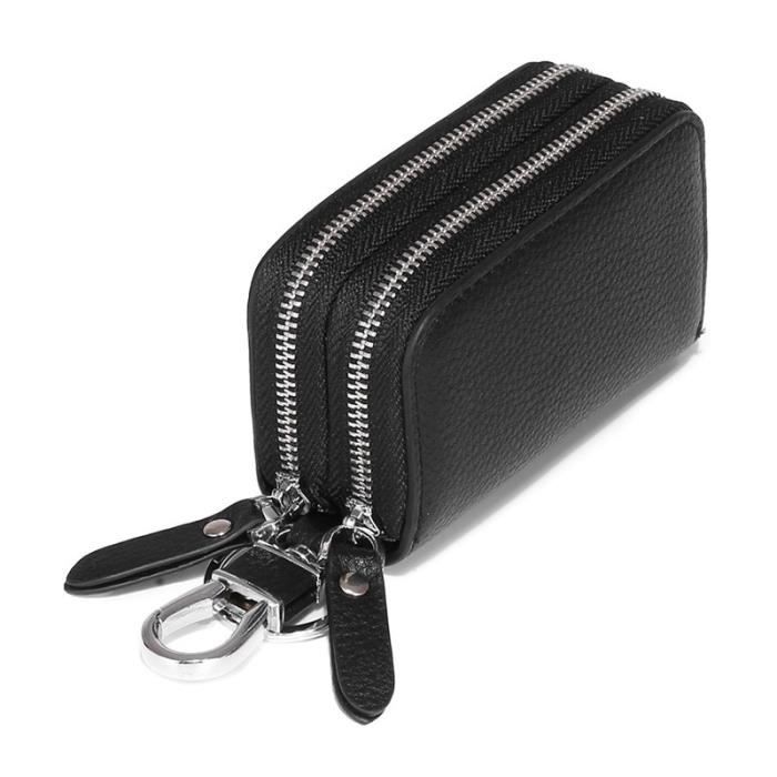 Porte-clés De Luxe Batman - Cuir Synthétique Avec Fermeture éclair - Noir - Neuf