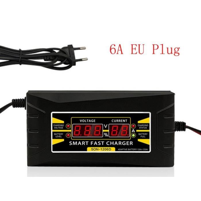 Prise EU 12A 12V Chargeur De Batterie De Voiture Entièrement
