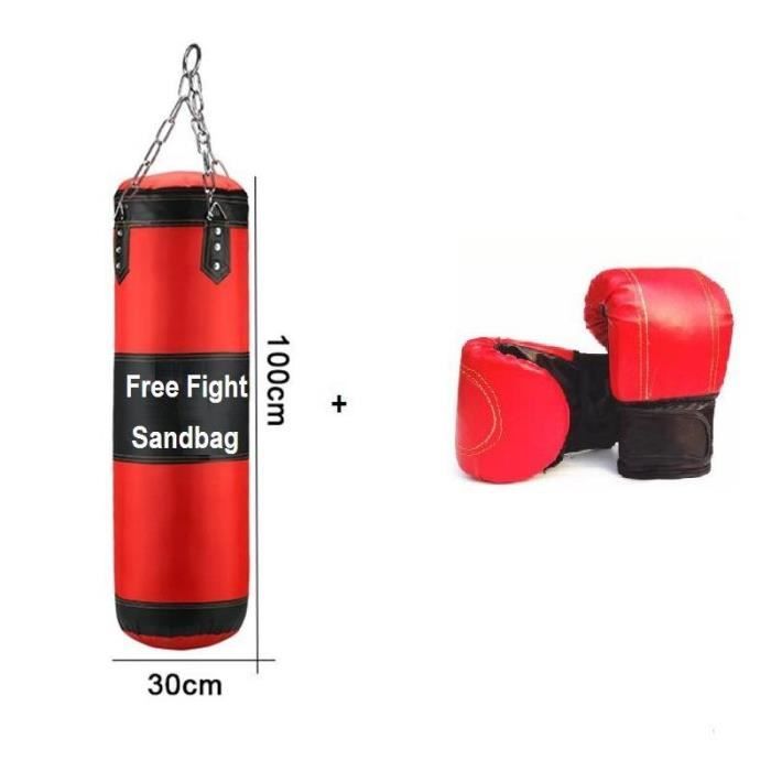 Sac de frappe,Kungfu – sacs de sable de combat gratuit, entraînement à  cible, boxe thaïlandaise, karaté, - Type 100cm with gloves - Cdiscount Sport